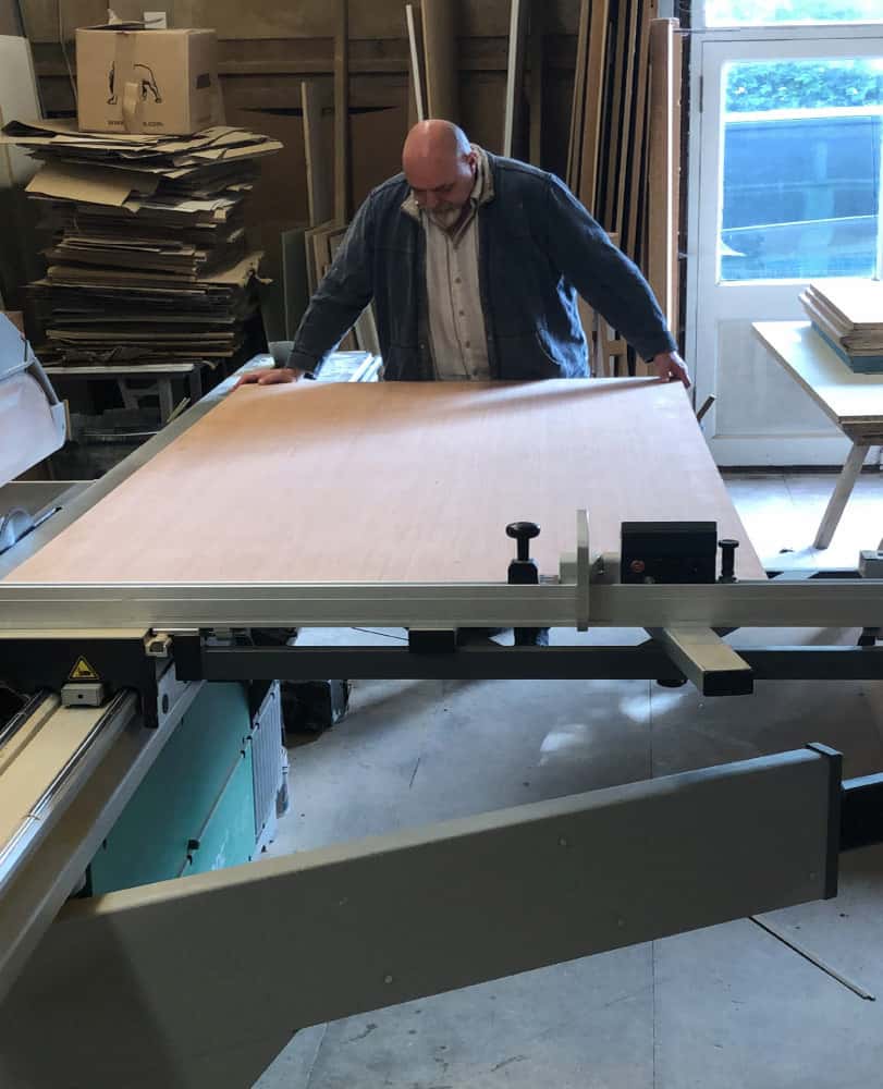 Simon Repton, traditional cabinet maker working in his Newbury workshop